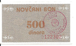 BOSNIE HERZEGOVINE 500 DINARA ND1992 XF P 49 - Bosnie-Herzegovine