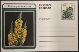 3c SOUTH AFRICA Postal STATIONERY CARD Illus ERICA PATERSONIA FLOWER Cover Stamps Flowers Rsa - Brieven En Documenten