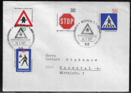 Germany. FDC Mi. 665-668.  New Road Traffic Regulations.  FDC Cancellation On Plain Envelope - 1971-1980