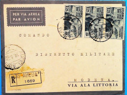 ITALIA - COLONIE -  ETIOPIA Lettera Raccomandata Da ADDIS ABEBA Del 1938 (uno Spillato)- S6191 - Ethiopie