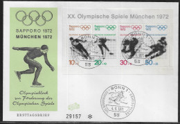 Germany. FDC Mi. 684-687.  Olympic Games 1972, Sapporo And Munich. FDC Cancellation On Cachet Special Envelope No. 29157 - 1971-1980