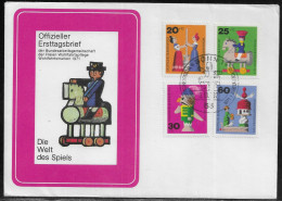 Germany. FDC Mi. 705-708.  Welfare: Old Wooden Toys.  FDC Cancellation On Cachet Special Envelope - 1971-1980