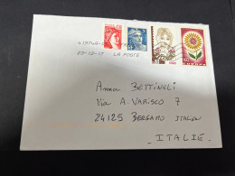 25-3-2024 (4 Y 4) 2 Letter Posted From France To Italy (with Many Stamps - EUROPA CEPT Stamps) - Storia Postale