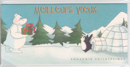 LOT 1598 FRANCE SOUVENIR PHILATELIQUE 2005 MEILLEURS VŒUX MANCHOTS RENNES OURS - Souvenir Blocks & Sheetlets