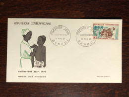 CENTRAFRICAINE CENTRAL AFRICA FDC COVER 1967 YEAR  VACCINATION HEALTH MEDICINE STAMPS - Repubblica Centroafricana