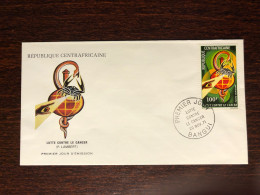 CENTRAFRICAINE CENTRAL AFRICA FDC COVER 1971 YEAR CANCER HEALTH MEDICINE STAMPS - Repubblica Centroafricana