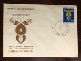 CENTRAFRICAINE CENTRAL AFRICA FDC COVER 1981 YEAR TELECOMMUNICATIONS & HEALTH MEDICINE STAMPS - Repubblica Centroafricana