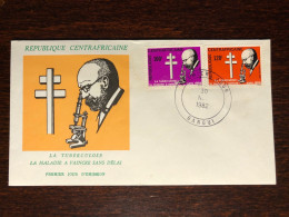 CENTRAFRICAINE CENTRAL AFRICA FDC COVER 1982 YEAR  TUBERCULOSIS KOCH HEALTH MEDICINE STAMPS - Repubblica Centroafricana