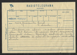 Portugal Radio Télégramme 1967 Paquebot Príncipe Perfeito CNN Companhia Nacional De Navegação Radio Telegram Ship - Brieven En Documenten
