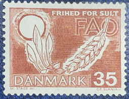 Timbre De Danmark, Liberté Pour La Faim, 35 , 1963 - Neufs