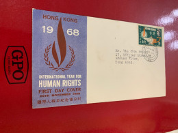 Hong Kong Stamp FDC 1968 - Brieven En Documenten