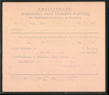 Incasso-Auftrag Hamburg, Private Stadtpost Stadtbriefbeförderung Zu Hamburg  - Stamps (pictures)