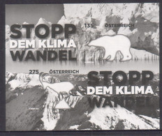 Austria Blackprint Of S/S - Stop Climate Change - Ice Melting - Clima & Meteorología