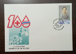 Thailand Stamp FDC 1993 100th Thai Red Cross - Thaïlande
