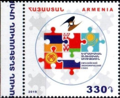 Armenia 2019 Eurasian Economic Union. EAEU. Joint Issue Armenia-Belarus-Kazakhstan-Kyrgyzstan-Russia Sheet Quality:100% - Arménie