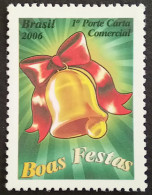 C 2663 Brazil Stamp Depersonalized Happy Holidays Christmas Bell 2006 - Nuevos