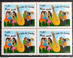 C 2652 Brazil Stamp Mercosul Viola De Cocho Music Mato Grosso 2006 Block Of 4 - Nuevos