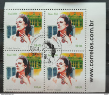 C 2648 Brazil Stamp Bidu Sayao Lyrical Music 2006 Block Of 4 CBC RJ Vignette Website - Neufs