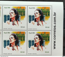 C 2648 Brazil Stamp Bidu Sayao Lyrical Music 2006 Block Of 4 Vignette Website - Neufs
