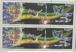 C 2644 Brazil Stamp 100 Years 14 BIS Rocket Map Santos Dumont Space 2006 Sextile - Nuevos