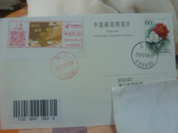 China Posted Postcard，year Of Dragon ATM Postmark - Enveloppes