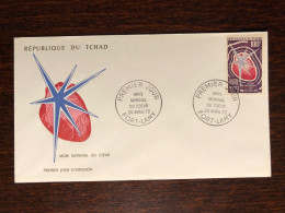 CHAD TCHAD FDC COVER 1972 YEAR HEART CARDIOLOGY HEALTH MEDICINE STAMPS - Tchad (1960-...)