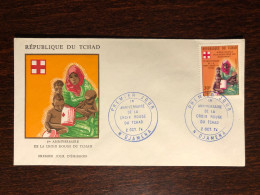 CHAD TCHAD FDC COVER 1974 YEAR RED CROSS HEALTH MEDICINE STAMPS - Tchad (1960-...)