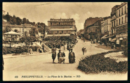 A70  ALGERIE CPSM PHILIPPEVILLE - LA PLACE DE LA MARINE - Colecciones Y Lotes