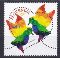 SLOVENIA  2021,NEW 29.01,LOVE STAMPS,HEART,BIRDS,MNH - Slowenien