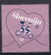 SLOVENIA 2020, LOVE STAMP,,VALENTINE S DAY,BYCICLE,,MNH - Otros & Sin Clasificación