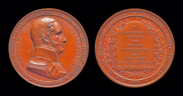 Belgium Jouvenel Adolphe-Christian Copper Medaille Bust Of Leopold I To Right - Monarquía / Nobleza