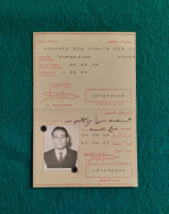 Moroccan  Social Security Card Pasaporte  Passport, Passeport, Reisepass - Historische Documenten