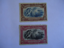 EL SALVADOR MNH 2 STAMPS  AIR 1940 AMERICAN UNION - El Salvador