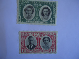 SOUTHERN RHODESIA MNH 2 STAMPS  1947 ROYAL VISIT - Südrhodesien (...-1964)