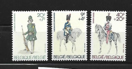 BELGIQUE 1981 UNIFORMES  YVERT N°2030/2032  NEUF MNH** - Militares