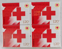 China 2024/2024-2 The 120th Anniversary Of The China Red Cross Society Stamp 1v Block Of 4 MNH - Ungebraucht