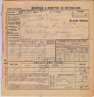 Chemins De Fer PLM - 3 Documents Transport Marchandises De Chalon-sur-Saône (71) à Andelot (52) - Année 1939 - Transports