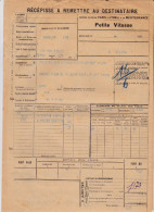 Chemins De Fers PLM - 2 Documents Transport Marchandises De Dijon (21) à Andelot (52) - Années 1937/38 - Transportmiddelen