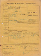 SNCF - 1 Document Transport Marchandises De Andelot (52) à Dijon (21) - 29 Janvier 1938 - Verkehr & Transport