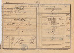 Chemins De Fer Du Midi - 1 Document Transport Marchandises De La Nouvelle (11) à Salces (66) - 21 Juillet 1890 - Transportmiddelen