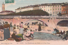 06 / NICE / LES BLANCHISSEUSES DU PAILLON ET LE PONT VIEUX / GILETTA COLORISEE 40 - Straßenhandel Und Kleingewerbe