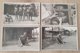 Oubangui-Chari Maladie Du Sommeil 4 Cpa Collection Ethnographique Vergiat - Non Classificati