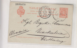 SPAIN BARCELONA 1905 Postal Stationery To Germany - Cartas & Documentos