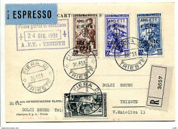 Trieste A - Fiera Di Trieste 1951 Su Cartolina Ufficiale - Ungebraucht