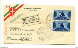 Trieste A - Fiera Del Levante 1951 Coppia Su Busta FDC Racc. - Neufs