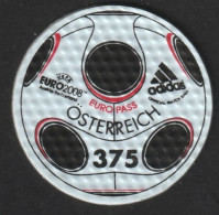 Austria Adidas - Round Soccer Stamp  - Printed On Plastic Polymer - Unusual - Usati