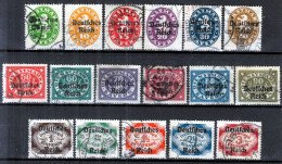 ⁕ Germany, Deutsches Reich 1920 ⁕ Dienstmarke / Official Stamps, Overprint On Bayern Mi.34-50 ⁕ 17v Used - Dienstmarken