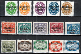 ⁕ Germany, Deutsches Reich 1920 ⁕ Dienstmarke / Official Stamps, Overprint On Bayern ⁕ 15v MH ( Unused ) - Service