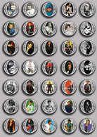 Johnny Hallyday Music Fan ART BADGE BUTTON PIN SET 14 (1inch/25mm Diameter) 35 DIFF - Musica