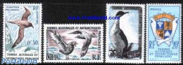 French Antarctic Territory 1959 Definitives 4v, Mint NH, History - Nature - Coat Of Arms - Birds - Neufs